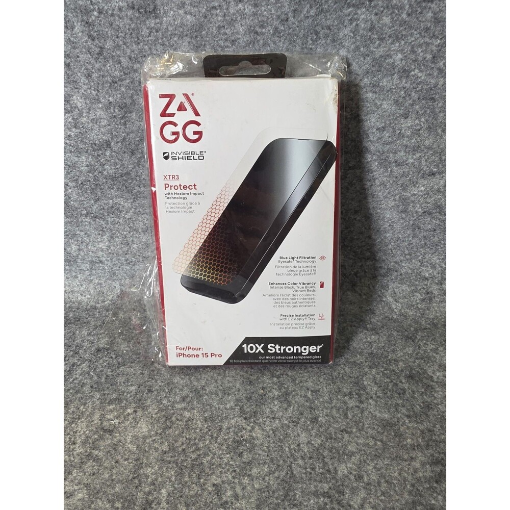 ZAGG InvisibleShield XTR3 Screen Protector for iPhone 15 Pro Blue Light New